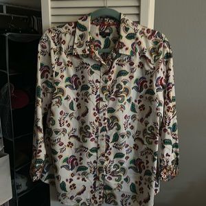 Talbots long sleeve button down top, size L petite